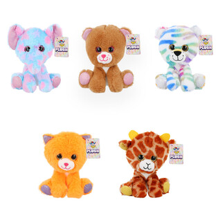 PLUCHE DIEREN - 15CM HOOG - MIX DESIGN  (10st.)