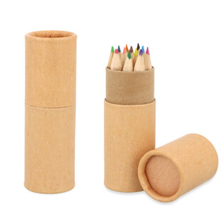 12x KLEURPOTLODEN IN KOKER: MODEL: ECO FRIENDLY - IN DISPLAY (20st.)