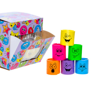 Smiley Spiraal Traplopers in Display (60 stuks)