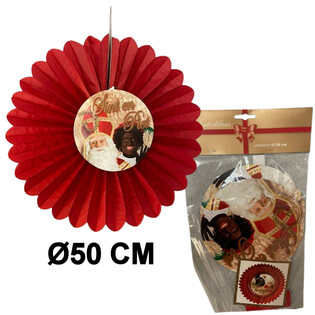 SINTERKLAAS DECORATIE WAAIER Ø50 CM - UITVOUWBAAR (6st.)
