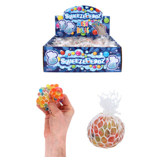 SQUEEZY BEADZ MESH BALLS IN DISPLAY (36st.)