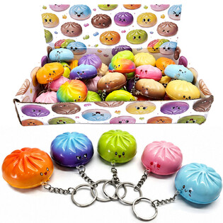 RAGE - SQUISHY DUMPLINGS SLEUTELHANGERS - MIX KLEUREN - IN DISPLAY (24st.)
