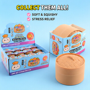RAGE - Squishy SUGAR EDITION Bun Dumplings KLEIN (5.3 x 5.3 x 4.1 Cm) Viral 2026 Fidget Toy (24st.)