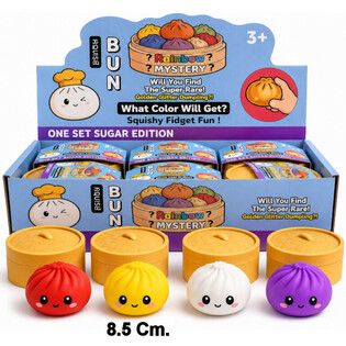 RAGE - Squishy SUGAR EDITION Bun Dumplings GROOT (8.5 x 8.5 x 4.8 Cm) - Viral 2026 Fidget Toy (12st)