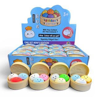 RAGE - Squishy MINI&rsquo;S EDITION Bun Dumplings KLEIN (5.3 x 5.3 x 4.1 Cm) Viral 2026 Fidget Toy (24st.)