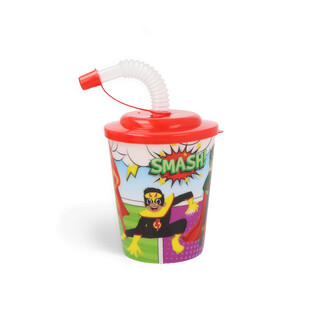 DRINKBEKER / IJSBEKER MET RIETJE - SUPERHERO (12st.)