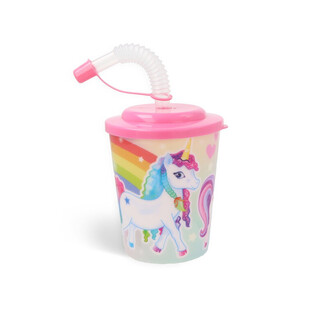 DRINKBEKER / IJSBEKER MET RIETJE – UNICORN / EENHOORN (12st.)