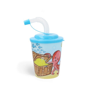 DRINKBEKER / IJSBEKER MET RIETJE – SEALIFE / ZEEDIEREN (12st.)