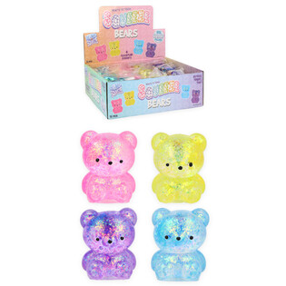 SQUEEZE BEREN - MET SUGAR VULLING - MIX KLEUREN IN DISPLAY (12st.)