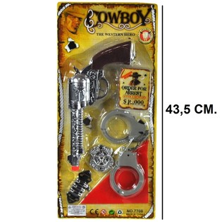 COWBOYSET OP KAART - MODEL 5 (6st.)