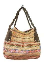 Art.nr: 97718A - B-FAIR TAS BROCADE GROOT BRUIN (1st)