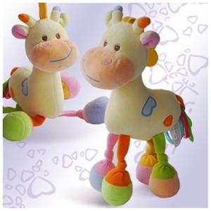 BABY BOW KNUFFEL - GIRAFFE