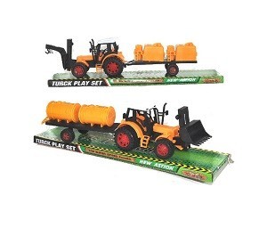 TRACTOR MET AANHANGWAGEN OP BLISTER (2st.)
