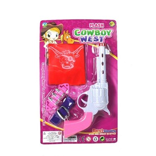 COWGIRL SET VOOR MEISJES MET LICHT EN GELUID (6st.)